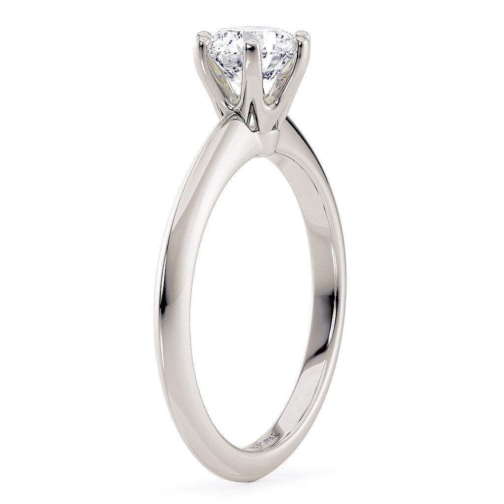 One Carat Lab Grown Diamond Ring 6-Claw Solitaire Ring