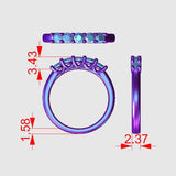 Macy Diamond Wedding Ring or Anniversary Ring 0.50 carats. Measurements