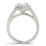 Maisie - Fit for a Queen. Centre 2.0 Carat Pear Cut Lab Grown Diamond Halo Ring - Monroe Yorke Diamonds