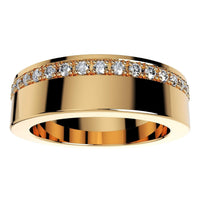 Mateo Rich Gold - Mens Diamond Ring with a Diamond Edge thumbnail 3