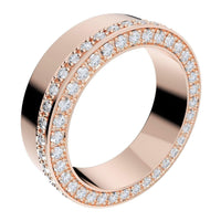 Mateo Rose Gold - Mens Diamond Ring with a Diamond Edge thumbnail 1