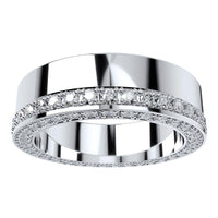 Mateo White Gold or Platinum - Mens Diamond Ring with a Diamond Edge thumbnail 2