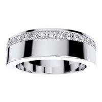 Mateo White Gold or Platinum - Mens Diamond Ring with a Diamond Edge thumbnail 3