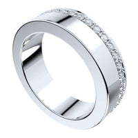 Mateo White Gold or Platinum - Mens Diamond Ring with a Diamond Edge thumbnail 4