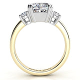 Meghan - Three diamond ring side view 2
