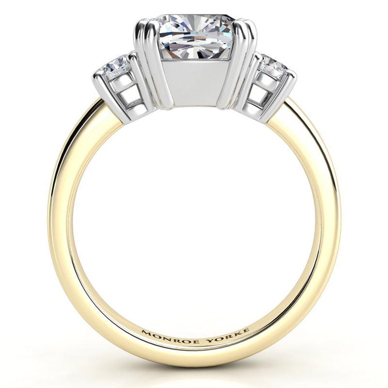 Meghan - Three diamond ring side view 2
