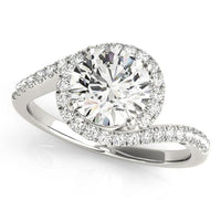 Melanie — Round Lab Grown Diamond Halo Engagement Ring thumbnail 4