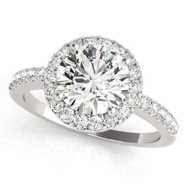 Clara — Round Lab Grown Diamond Low-Halo Engagement Ring — hand-finished lab grown engagement ring by Monroe Yorke Diamonds — view 4