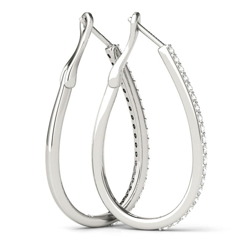 Mia - Diamond Earrings 0.50ct.  White Gold or Platinum , view 2