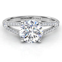 Cora Split Band Engagement Ring Setting in Platinum thumbnail 3