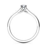Minnie - solitaire diamond ring. Unique and stunning centre setting. 