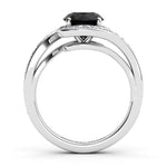 Miranda black diamond ring side view 2