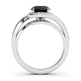 Miranda black diamond ring side view 2