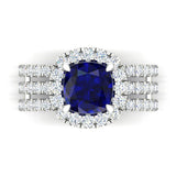 Monaco - Ceylon Blue Sapphire and Diamond Ring - Monroe Yorke Diamonds