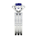 Monaco - Ceylon Blue Sapphire and Diamond Ring - Monroe Yorke Diamonds