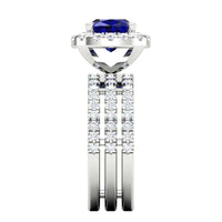 Monaco - Ceylon Blue Sapphire and Diamond Ring thumbnail 4