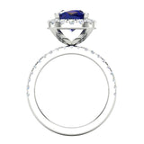 Monaco - Ceylon Blue Sapphire and Diamond Ring - Monroe Yorke Diamonds