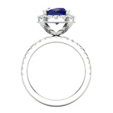 Monaco - Ceylon Blue Sapphire and Diamond Ring - Monroe Yorke Diamonds