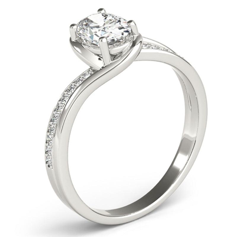 Nala - Oval Diamond Ring. Side View 