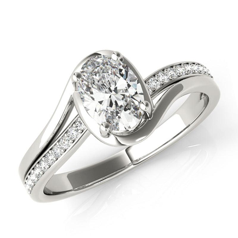 Nala - Oval Diamond Ring. Top View 