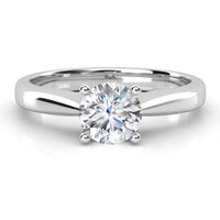Nicolette Round Brilliant Diamond Engagement Ring – Platinum thumbnail 1