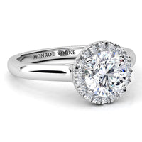 Oasis - Halo Diamond Ring in Platinum Timeless Elegance, Unwavering Love thumbnail 3