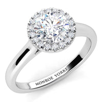 Oasis - Halo Diamond Ring in Platinum Timeless Elegance, Unwavering Love thumbnail 2