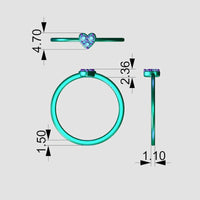 Obi - Heart Diamond Ring thumbnail 4