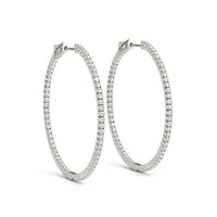 Olivia - Diamond Encrusted Inside Out Hoops 0.50CT thumbnail 1