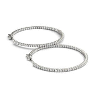 Olivia - Diamond Encrusted Inside Out Hoops 0.50CT thumbnail 2
