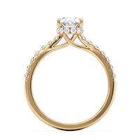 Paige Gold Oval Diamond Ring with Hidden Halo! thumbnail 5
