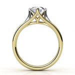 Penny - side view showing the simple and elegant details of this ring