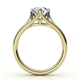 Penny - side view showing the simple and elegant details of this ring