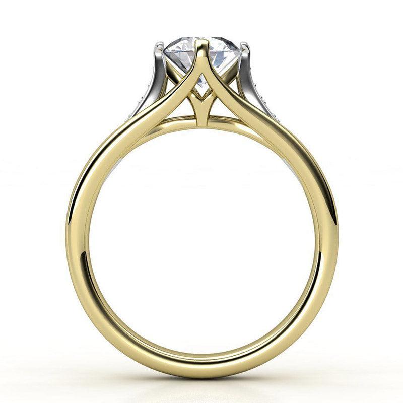 Penny - side view showing the simple and elegant details of this ring