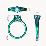 Penny - unique diamond ring in gold. Measurements 