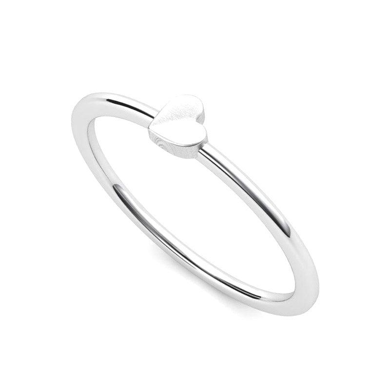 Petit heart ring from our Petit collection. Stack ring. 18ct white gold. 