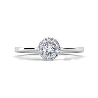 Rose - Petit Diamond Halo Ring 0.25ct thumbnail 1