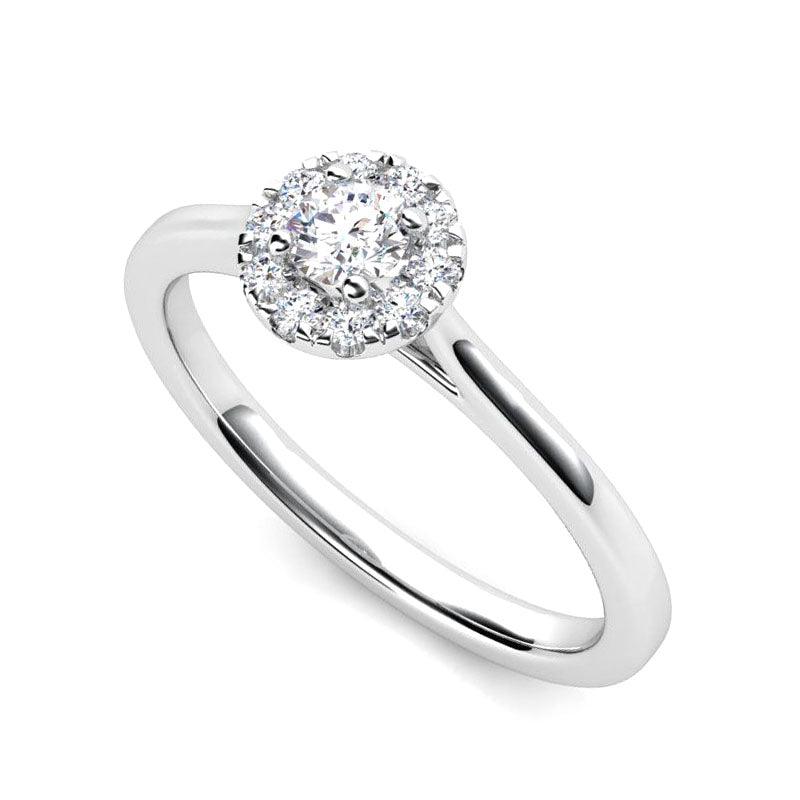 Petit Halo Diamond Dress Ring - Petit halo diamond ring