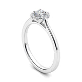 Petit halo diamond stack ring. 