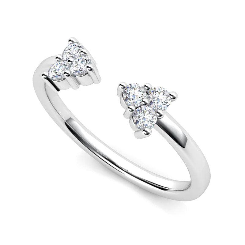 Polly - six diamond ring.  Petit Collection.  Diamond stack ring.  Diamond dress ring.