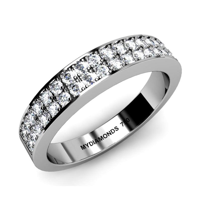 Polo - Diamond ring with 2 rows of diamonds. Wedding Ring. Anniversary Ring