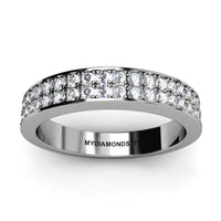 Polo Wedding Ring - Two Rows of Diamond 0.36ct thumbnail 1