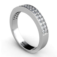 Polo Wedding Ring - Two Rows of Diamond 0.36ct thumbnail 3