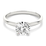 Promise - 4 claw round solitaire ring.  Round diamond ring, 18ct white gold