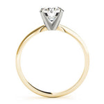 The Promise - side view showing the yellow gold band and white gold centre setting