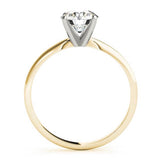 The Promise - side view showing the yellow gold band and white gold centre setting