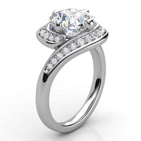 The Reese Engagement Ring: Unique Swirl Halo in 950 Platinum thumbnail 2