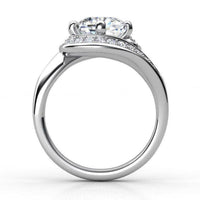 The Reese Engagement Ring: Unique Swirl Halo in 950 Platinum thumbnail 3