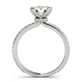 Riley - unique diamond engagement ring. Beautiful side view