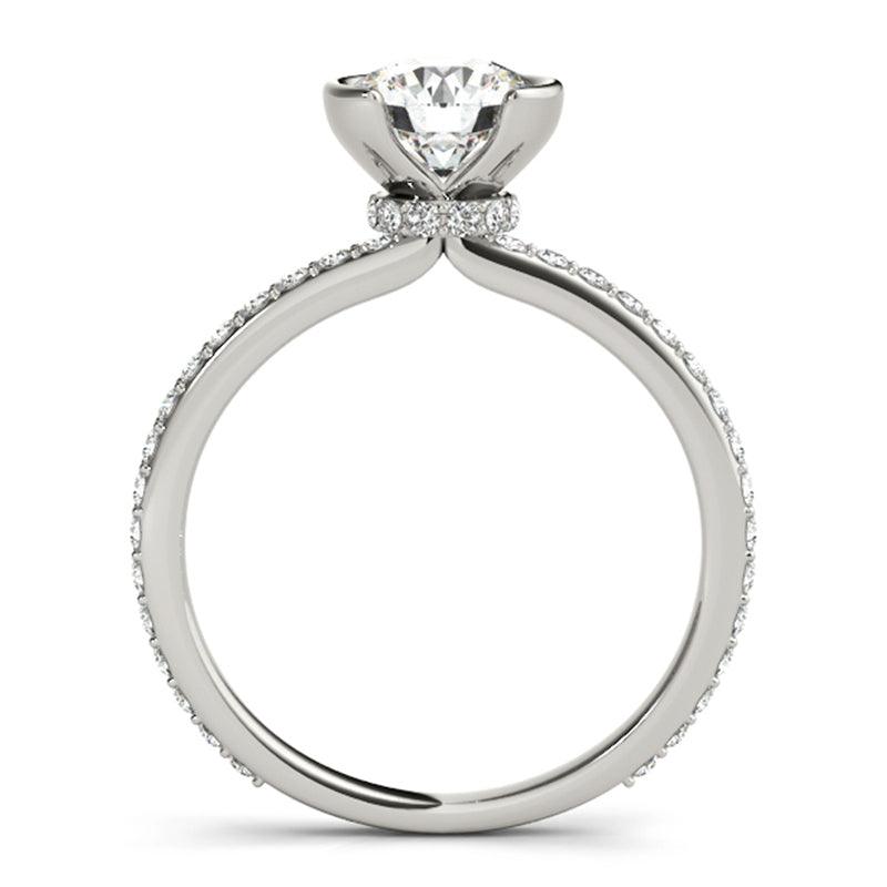 Riley - unique diamond engagement ring. Beautiful side view — view 3